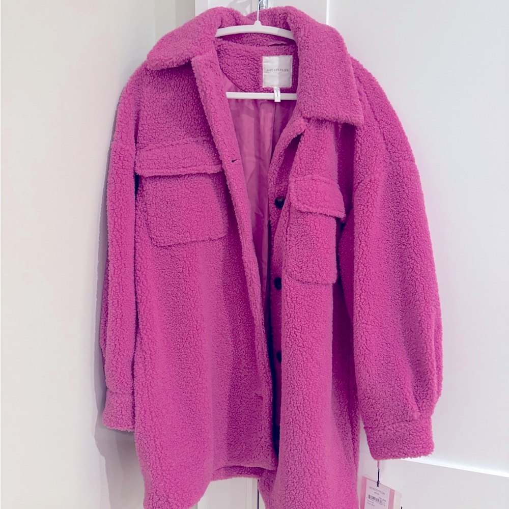 NWT Avec Les Filles Petunia faux fur jacket size XS
